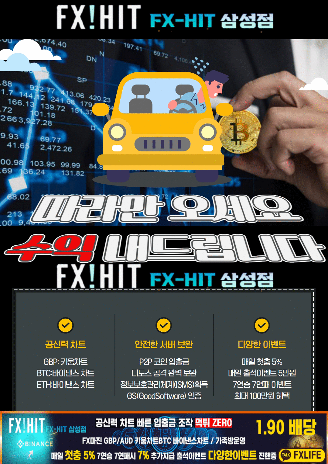 ✴️비트코인,이더리움,마진거래✴️FX히트삼성점✴️1.90배당✴️매충5%등 다양한혜택✴️