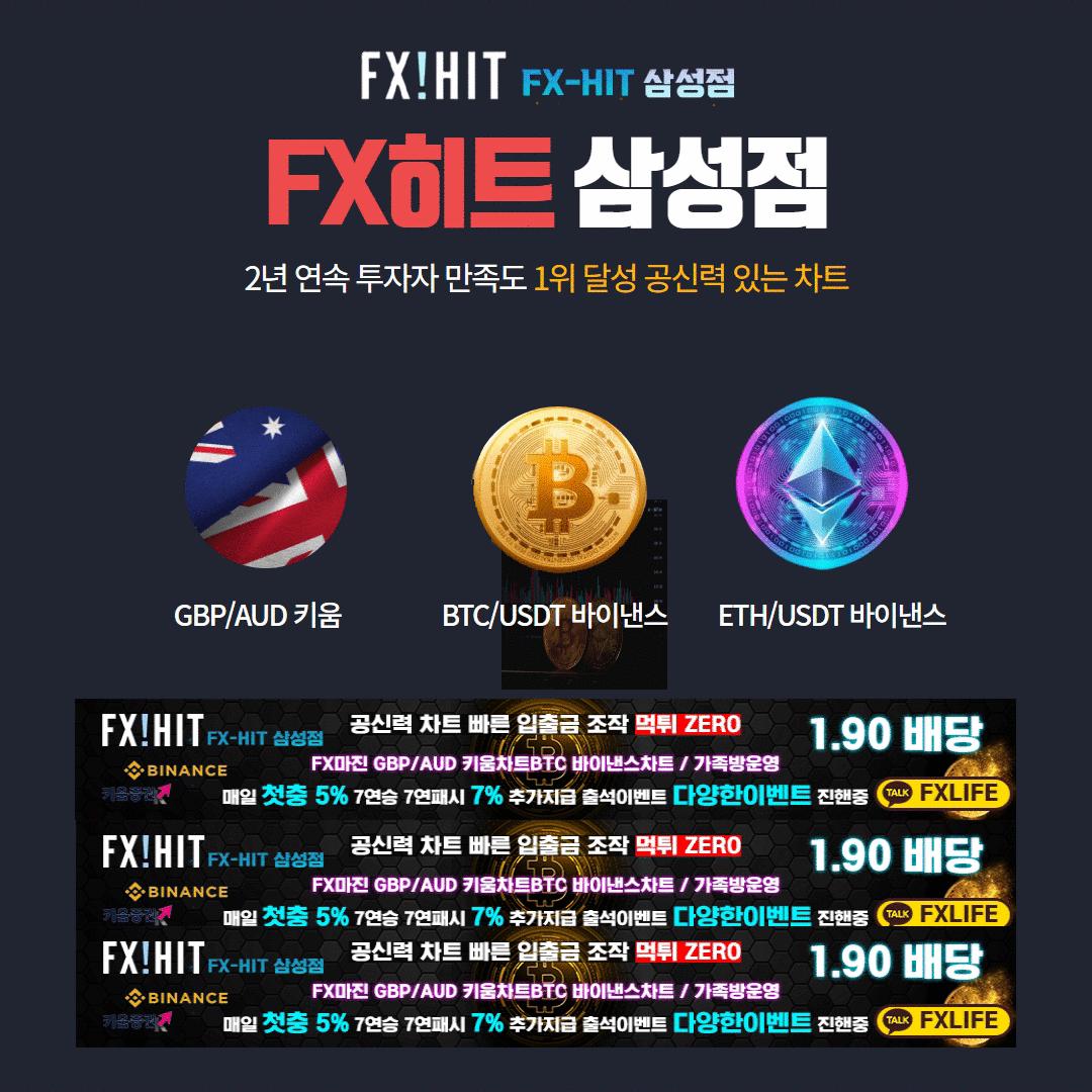 ❣️조작걱정없는 FX마진거래 FX히트삼성점 키움증권/바이낸스차트 1.90 배당❣️