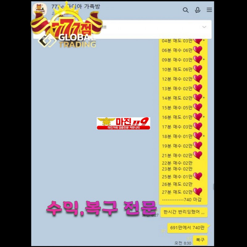 ⭕️ 글로벌트레이딩 777점 ⭕️   ⭐️매일 1만P 지급⭐️수익복구전문리딩 ⭐️