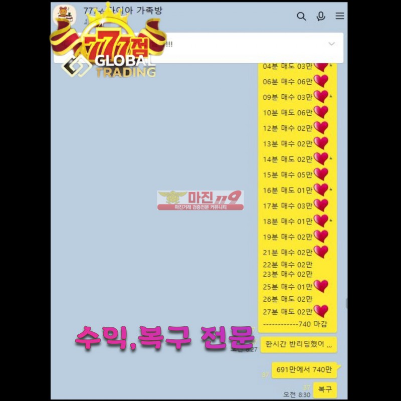 ⭕️ 글로벌트레이딩 777점 ⭕️  ⭐️매일 1만P 지급⭐️ 수익,복구전문리딩