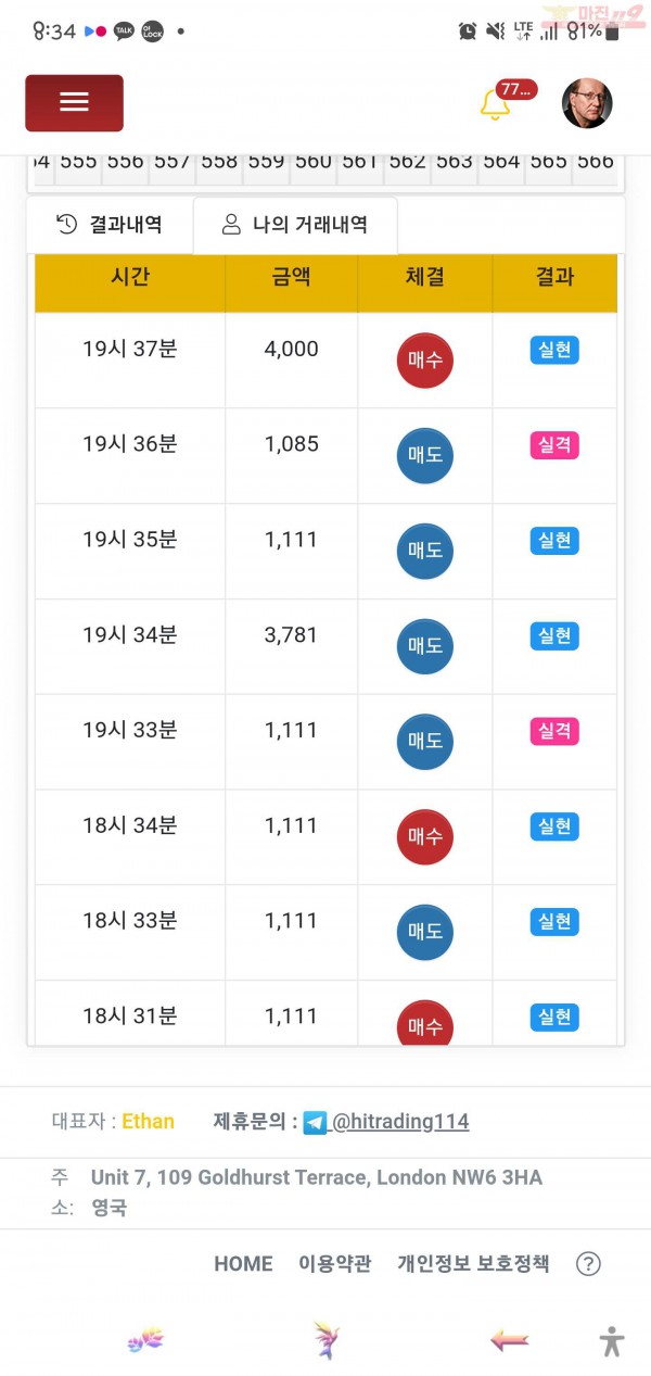 하이트레이딩 일등점 수익인증