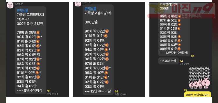 ❤️글로벌777점❤️오늘 실제 리딩내역❤️33만수익
