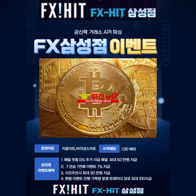 ⭐FX마진거래 FX히트!! FX히트삼성점 키움바이낸스차트완벽일치조작불가능단일차트⭐