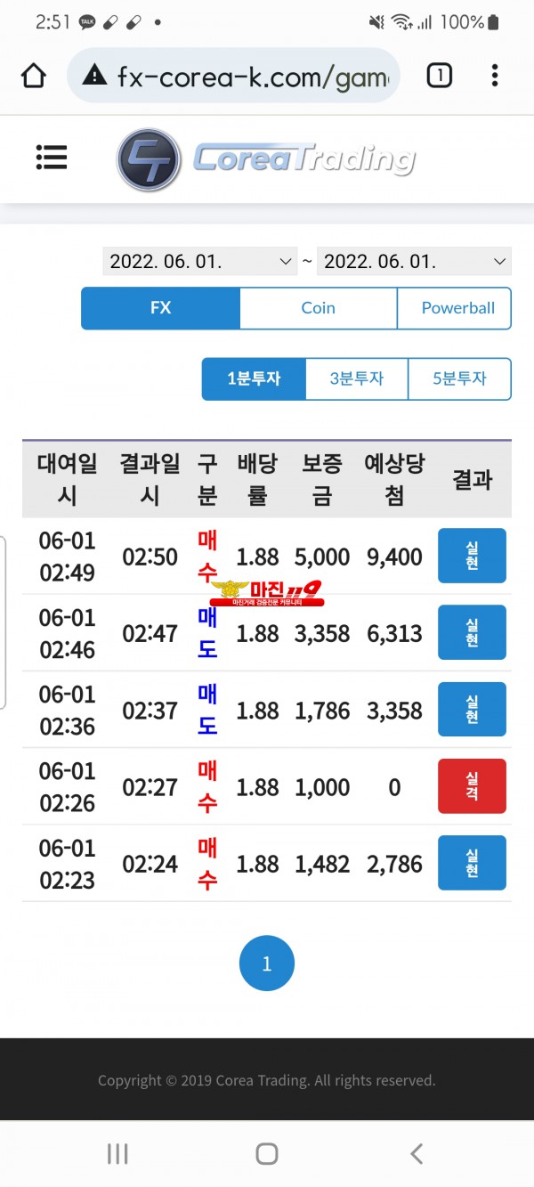 코리아통일지사수익인증