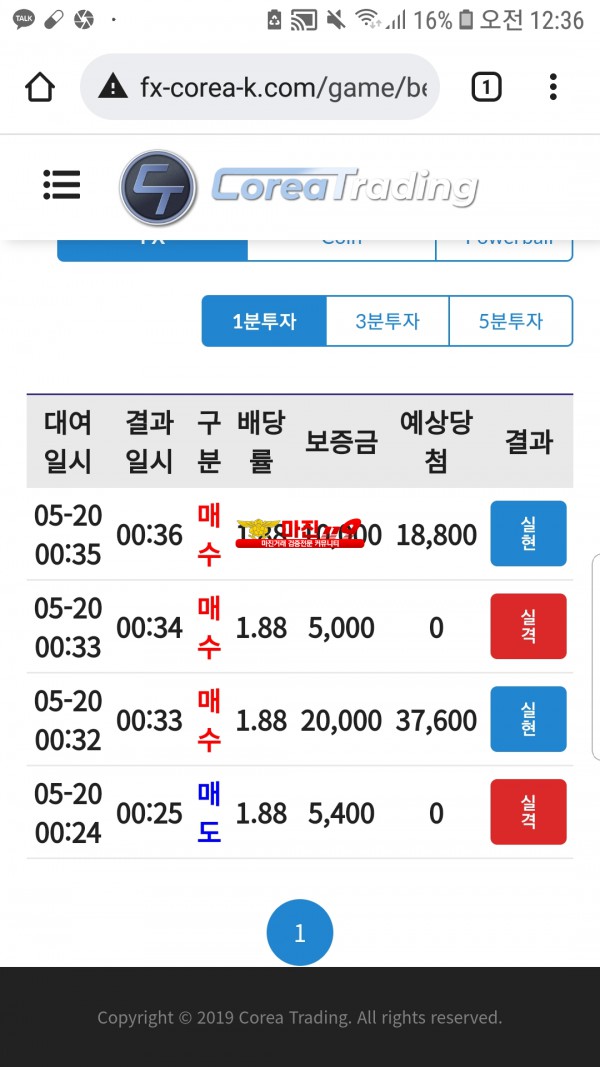 코리아통일지사수익인증