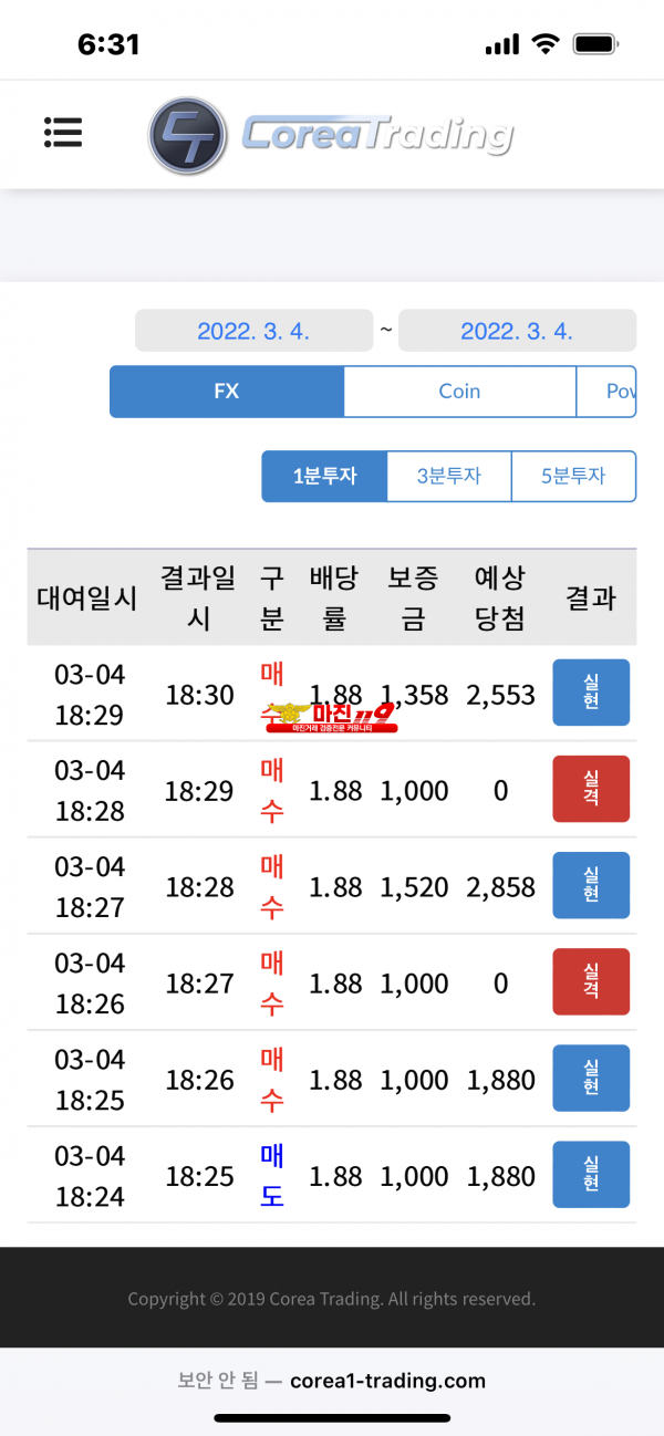 코리아신뢰점 수익인증