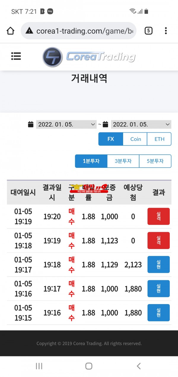 코리아신뢰점 수익인증