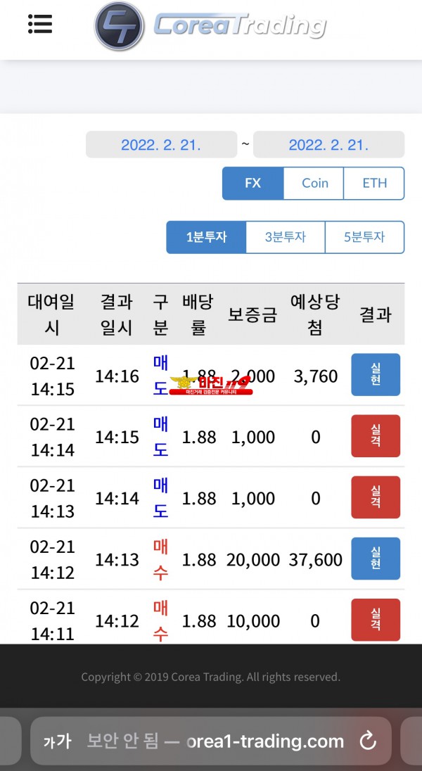 코리아신뢰점 수익인증