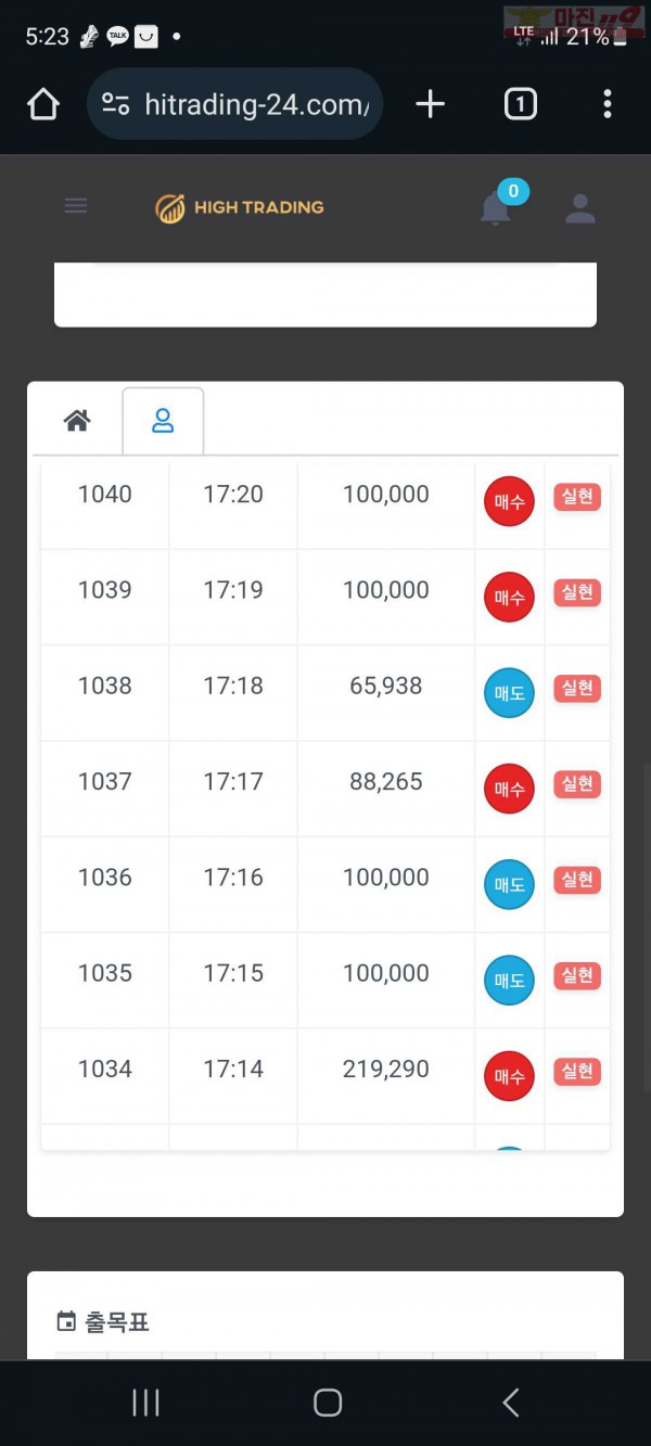 하이 국대점 수익인증