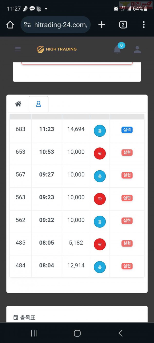 하이 국대점 수익인증