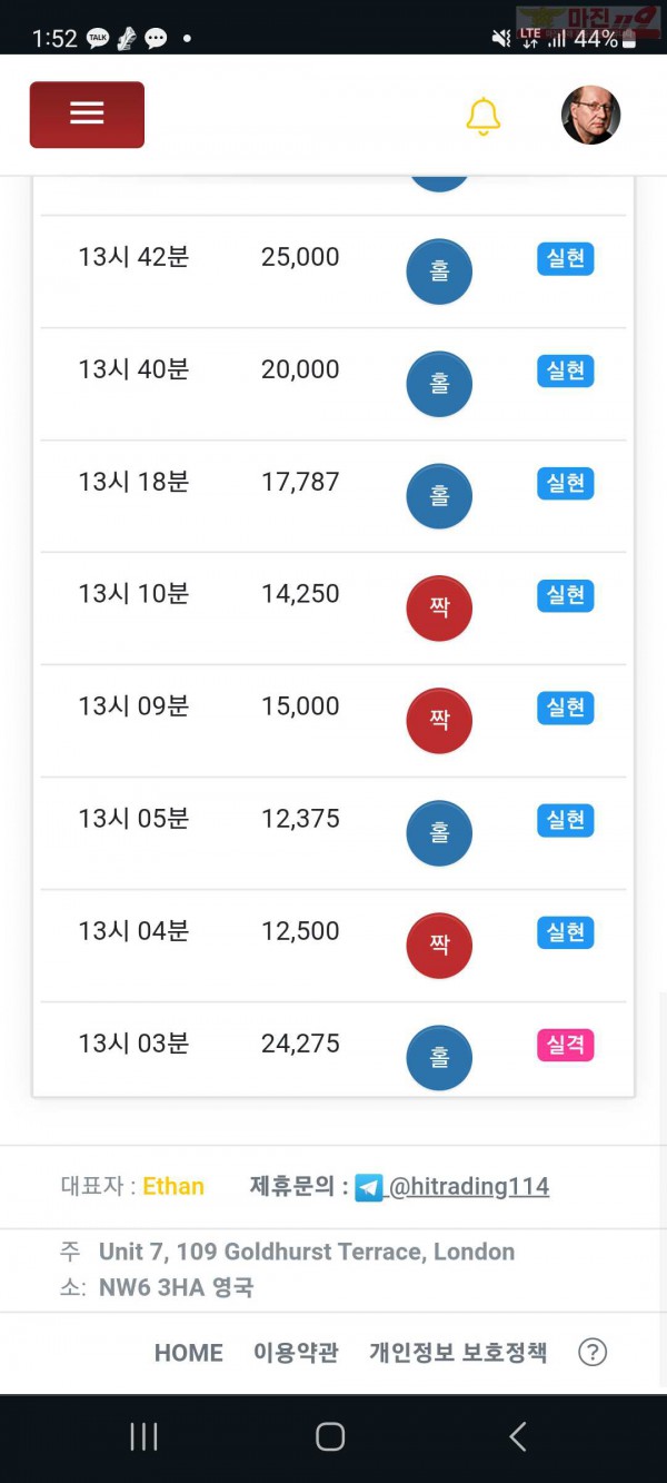 하이 국대점 수익인증