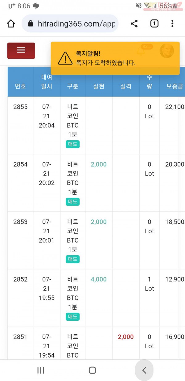 하이트레이딩 777점 수익인증