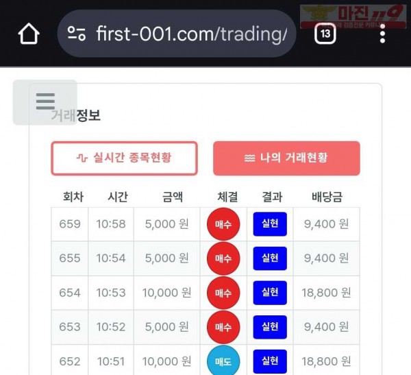 퍼스트트레이딩 신뢰점 10/14화 5연승인증