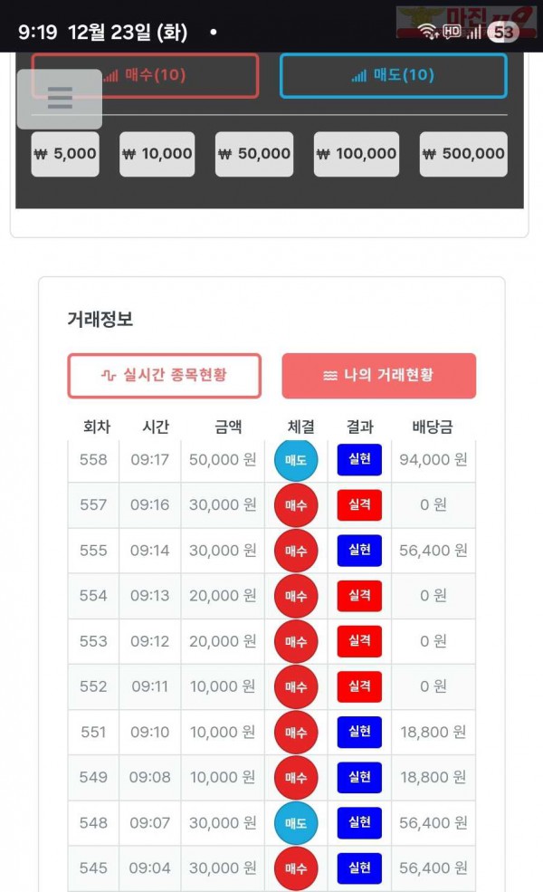 퍼스트트레이딩 12/23화 수익인증