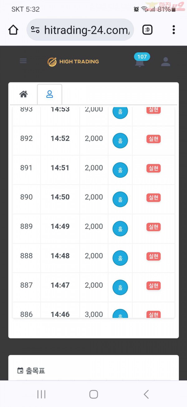 하이트레이딩 국대점 수익인증