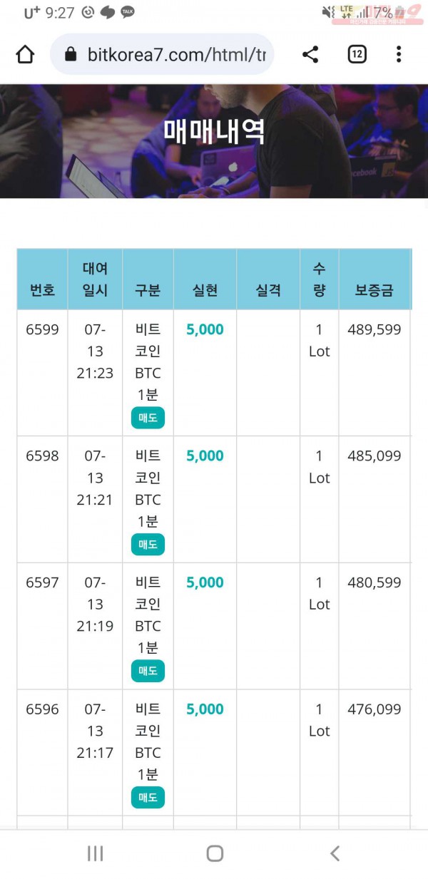 비트코리아하나지사수익인증