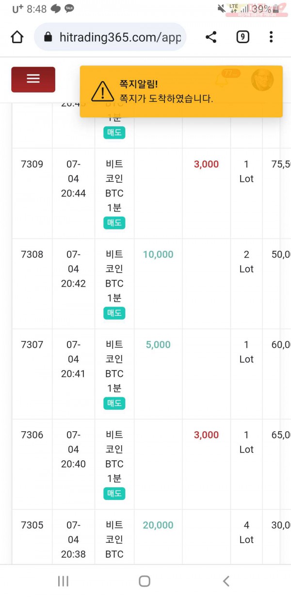 하이트레이딩 777점 수익인증