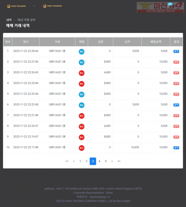 하이트레이딩 태명점 수익인증