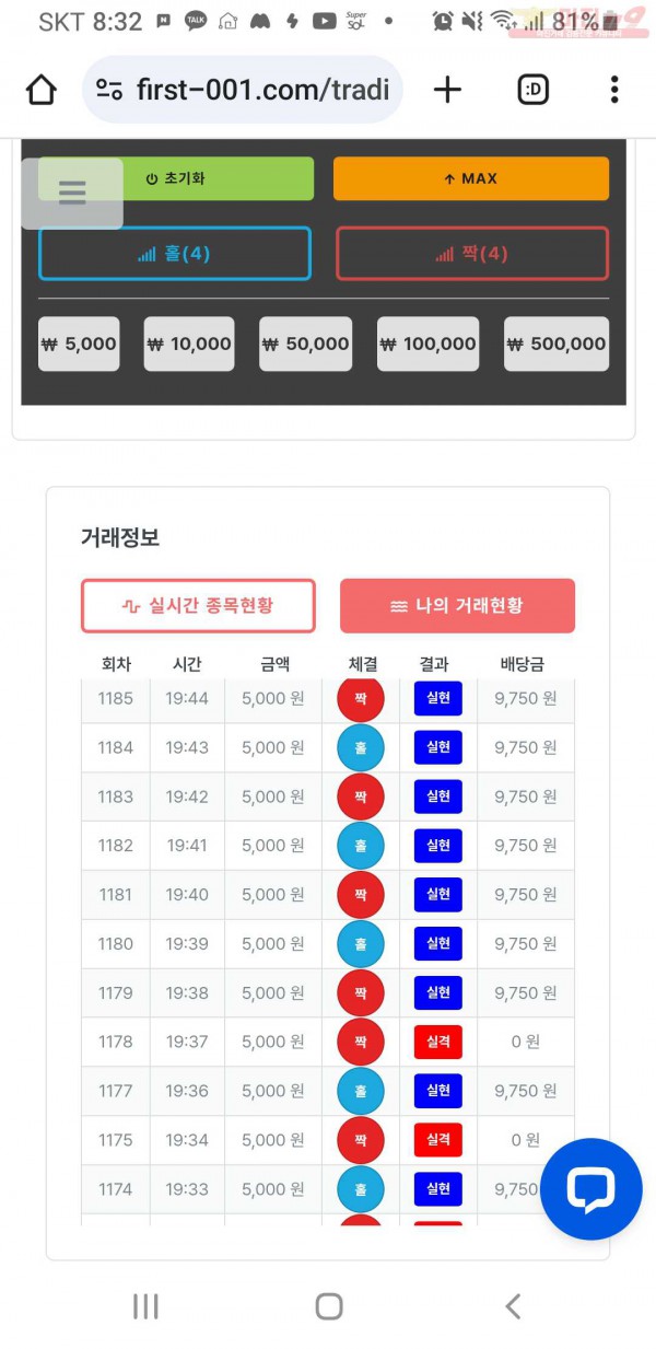 한국점  수익인증