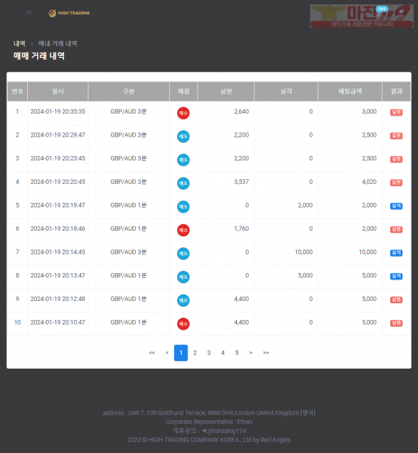하이트레이딩 태명점 수익인증