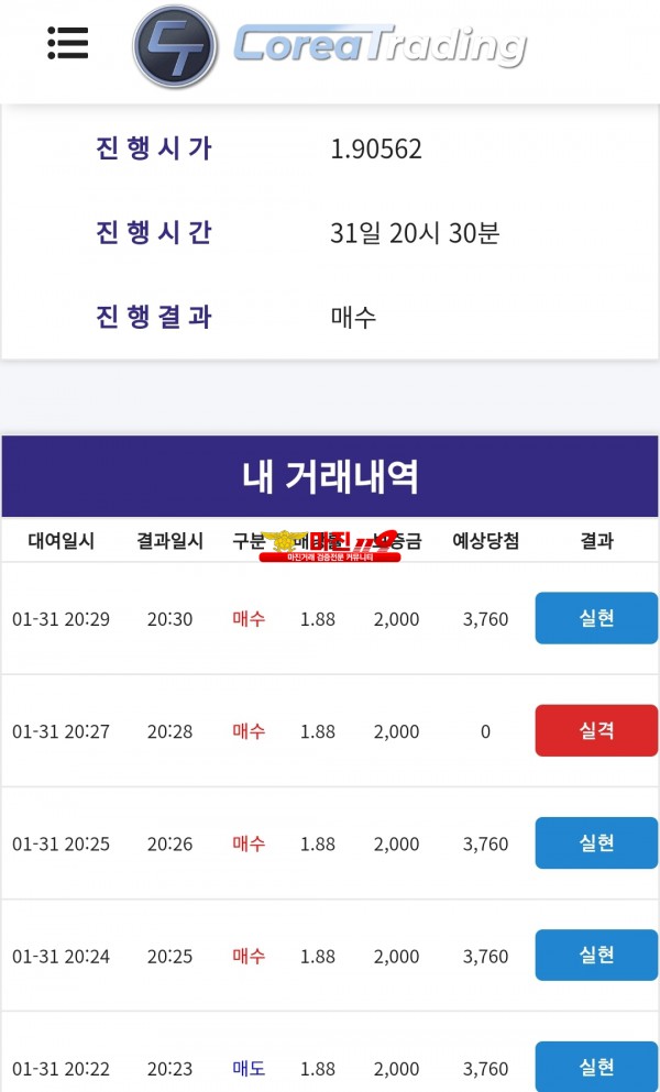 코리아 신뢰지사 수익