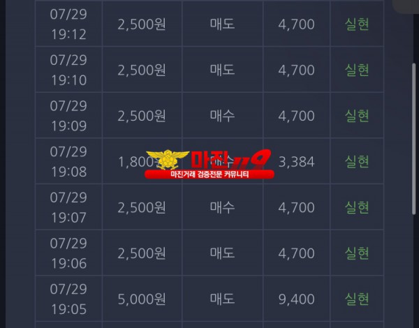 창성 실현점 수익인증