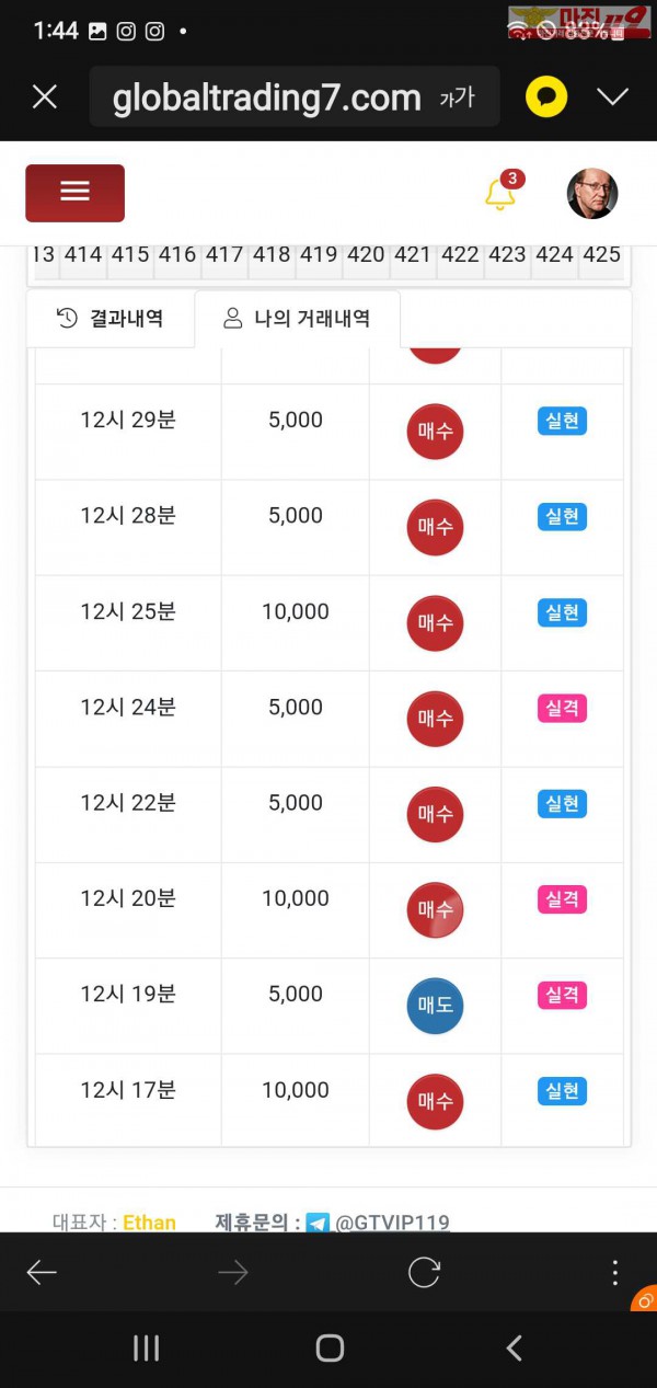글로벌 777점 수익인증