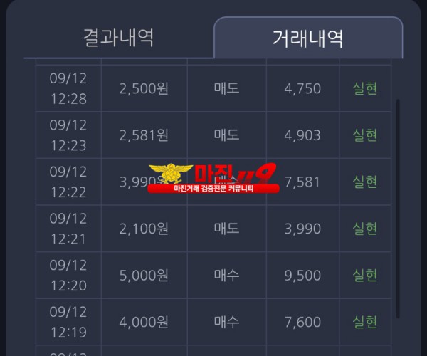 창성 실현점 수익인증