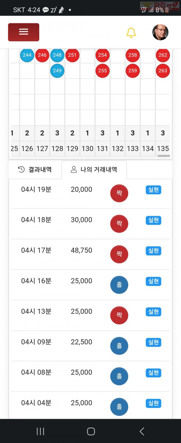 7월 하이트레이닝 국대점 최다연승이벤트 참여인증