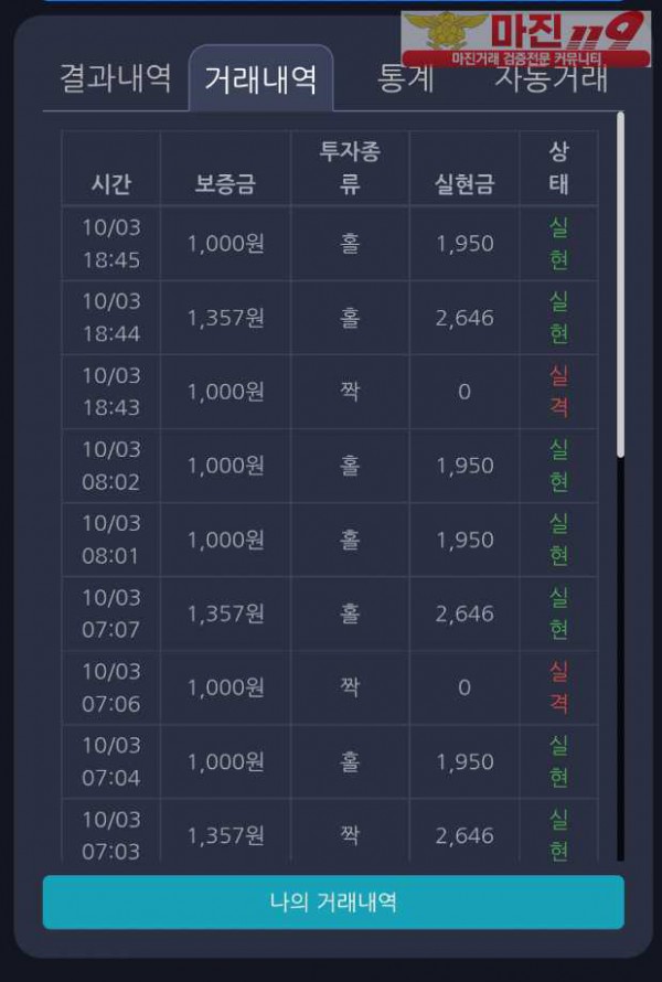 10/3 창성 777점 수익인증