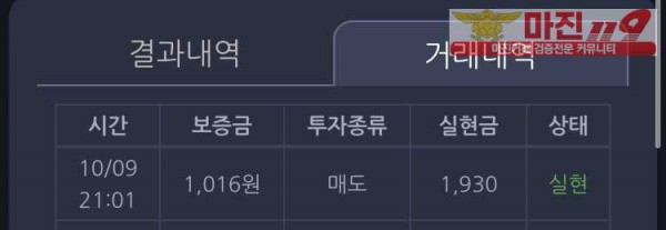 창성 실현점 수익인증