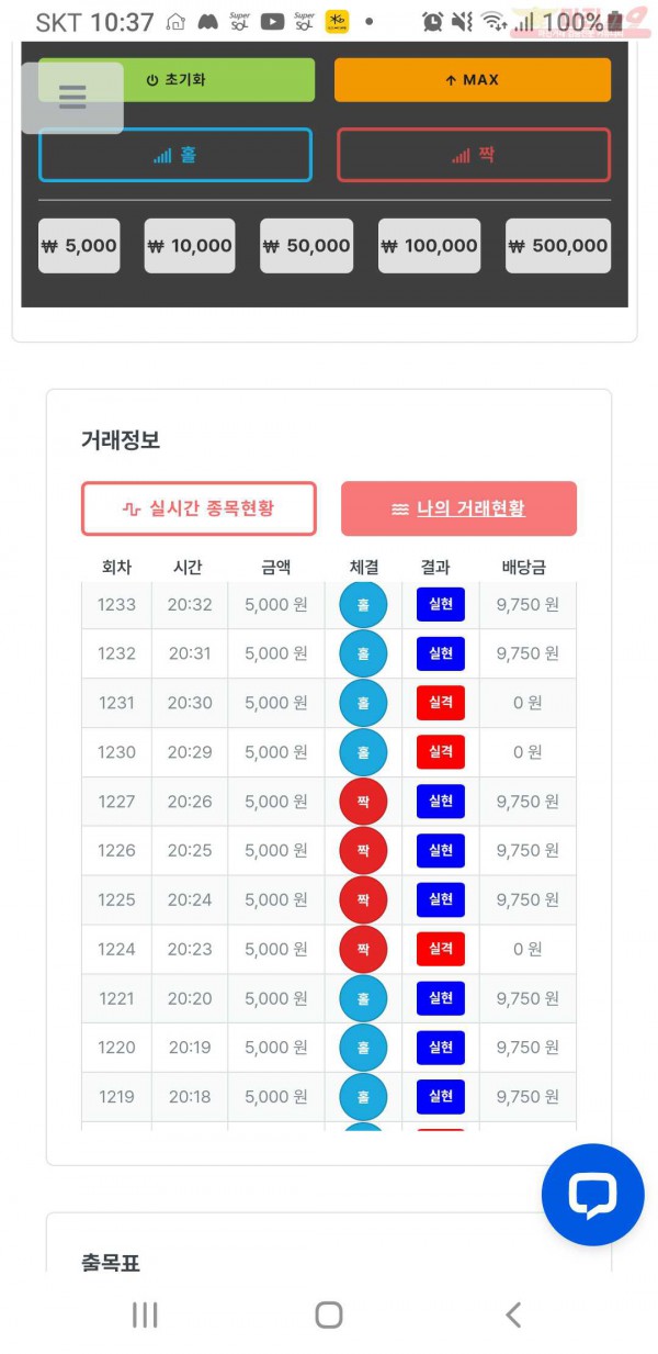 퍼스트 한국점  수익인증