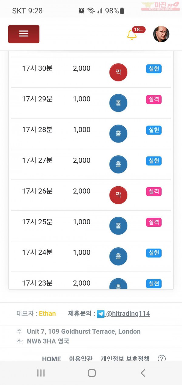 하이트레이딩 777점 수익인증합니다