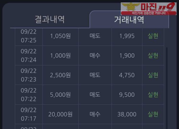창성 실현점 수익인증