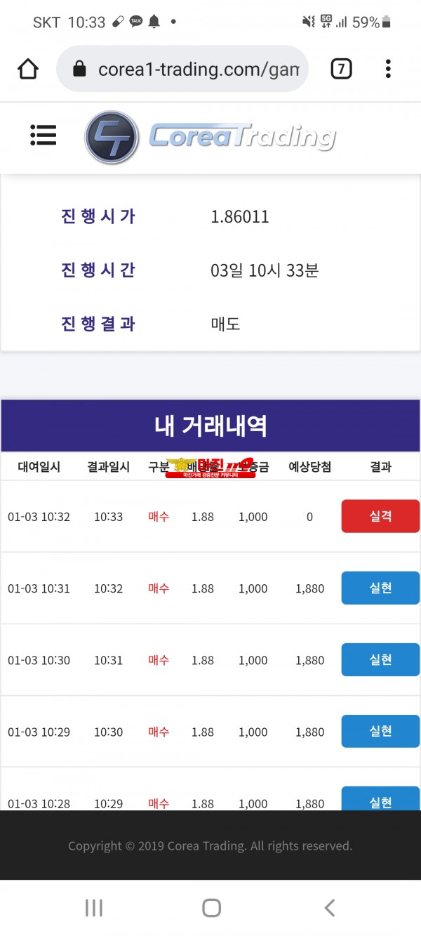 코리아 신뢰점수익