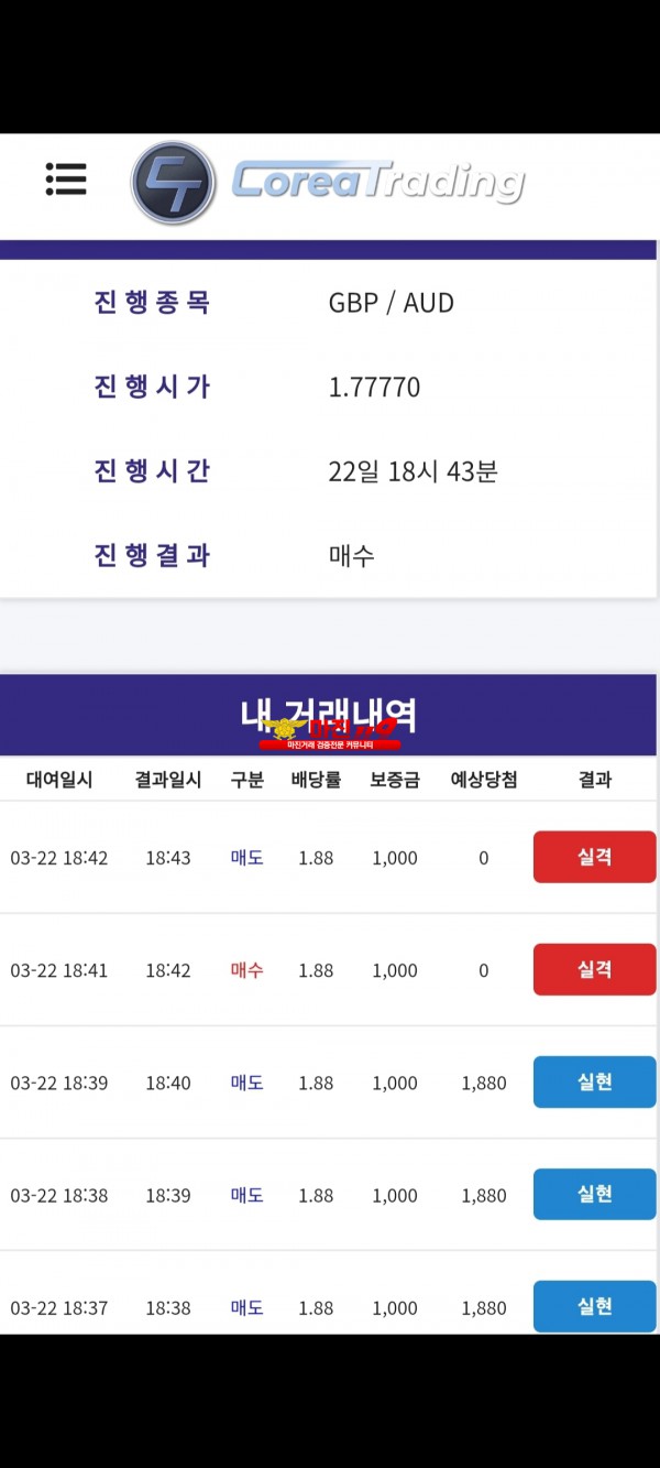 코리아 신뢰지사 수익인증