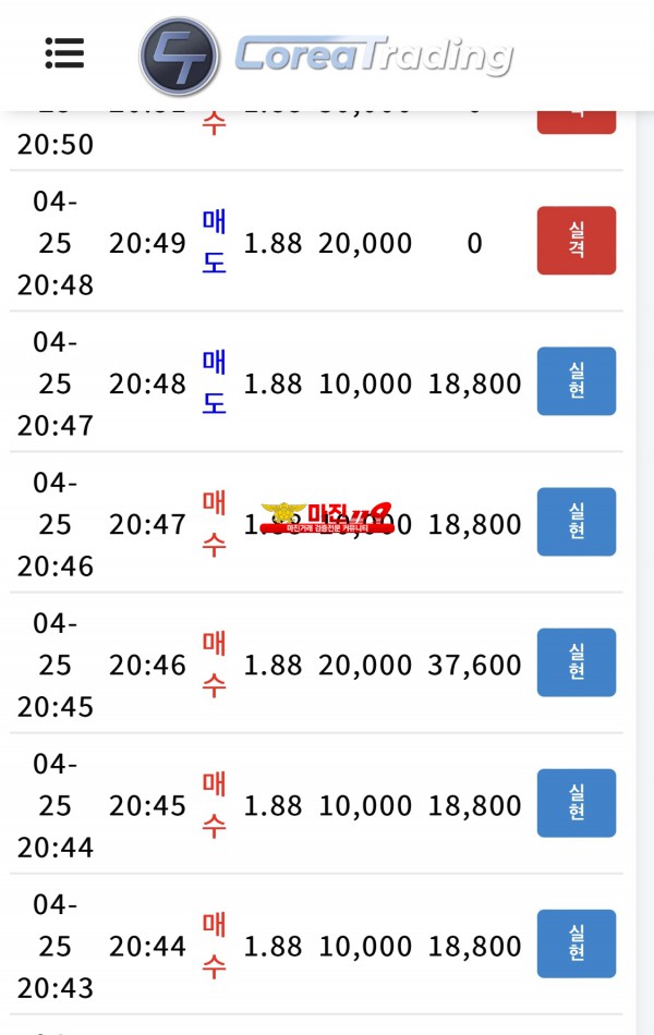 25일 코리아 통일지사 수익인증