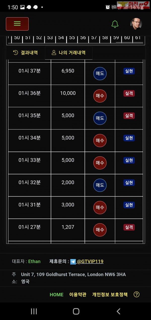 글러벌 트레이딩777점 연승인증