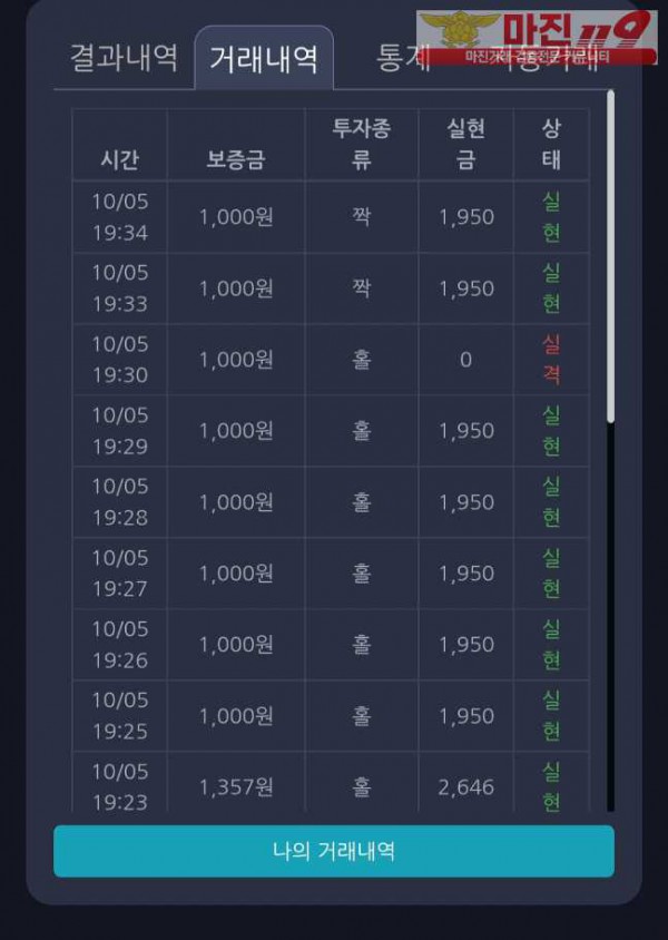 10/5 창성 777점 수익인증