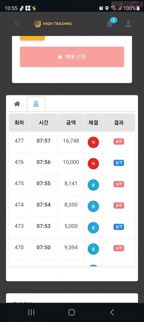 하이 국대점 수익인증