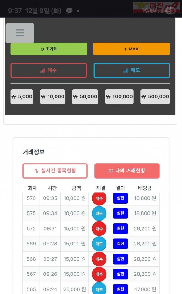 퍼스트트레이딩 신뢰점 12/9화 7연승인증