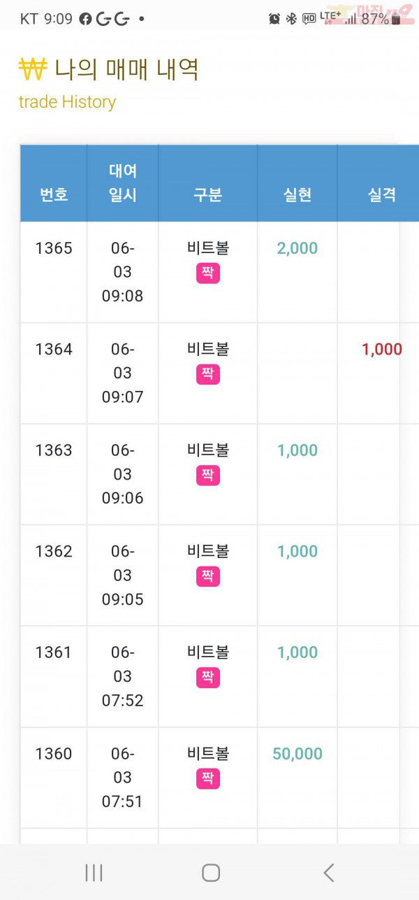 수익인증 페이백점