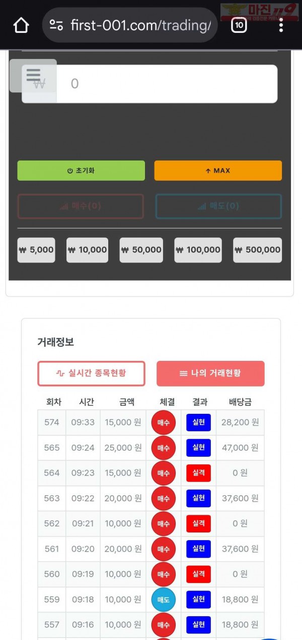 퍼스트트레이딩 신뢰점 10/31금 수익인증