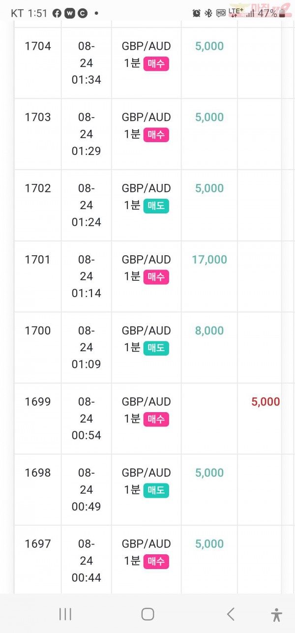 수익인증 페이백점