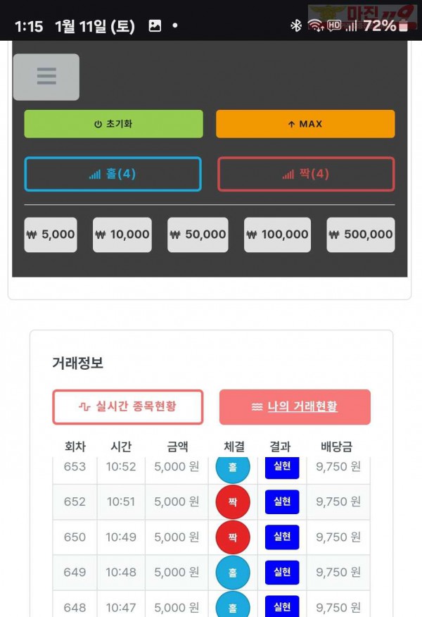 퍼스트트레이딩 신뢰점 1/11토 5연승인증