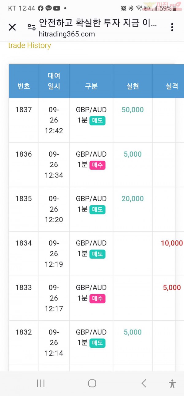 수익인증 페이백점