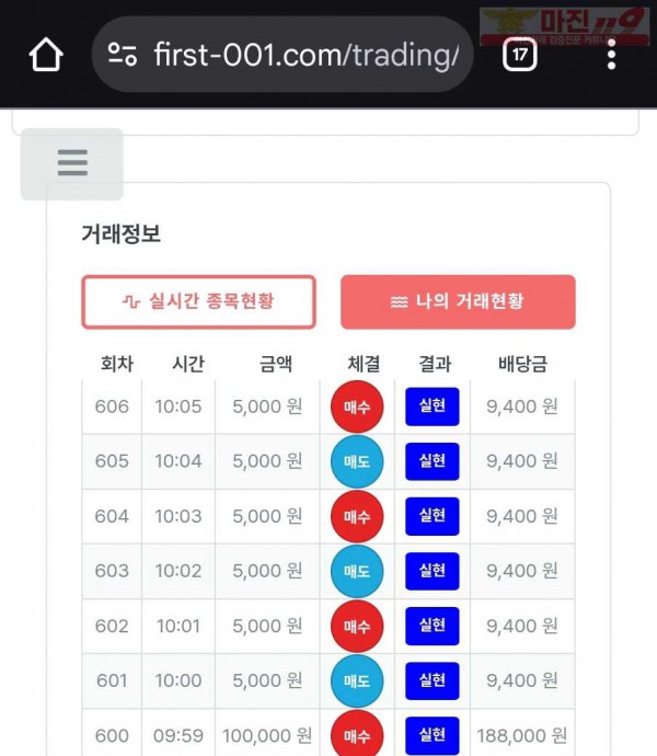 퍼스트트레이딩 신뢰점 10/2목 7연승인증