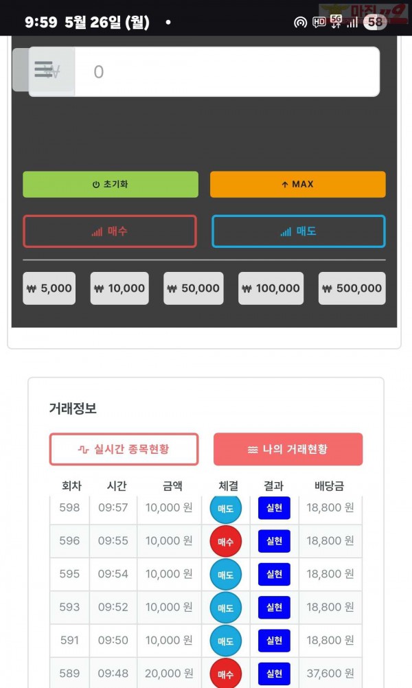 퍼스트트레이딩 신뢰점 5/26월 6연승인증