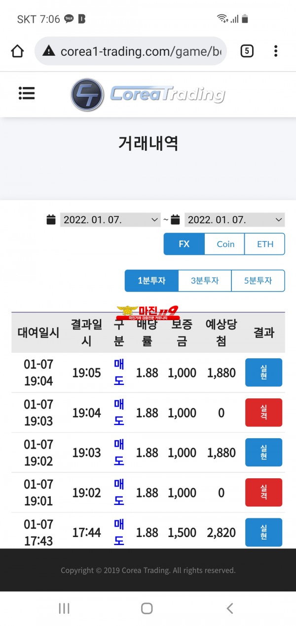 코리아신뢰점 수익인증