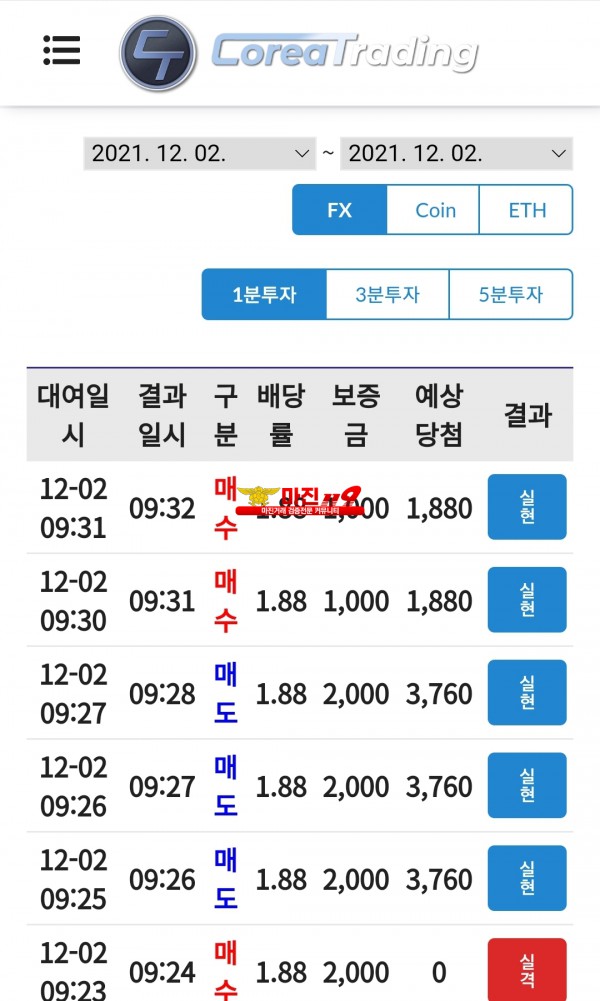 코리아 신뢰지점 모닝수익